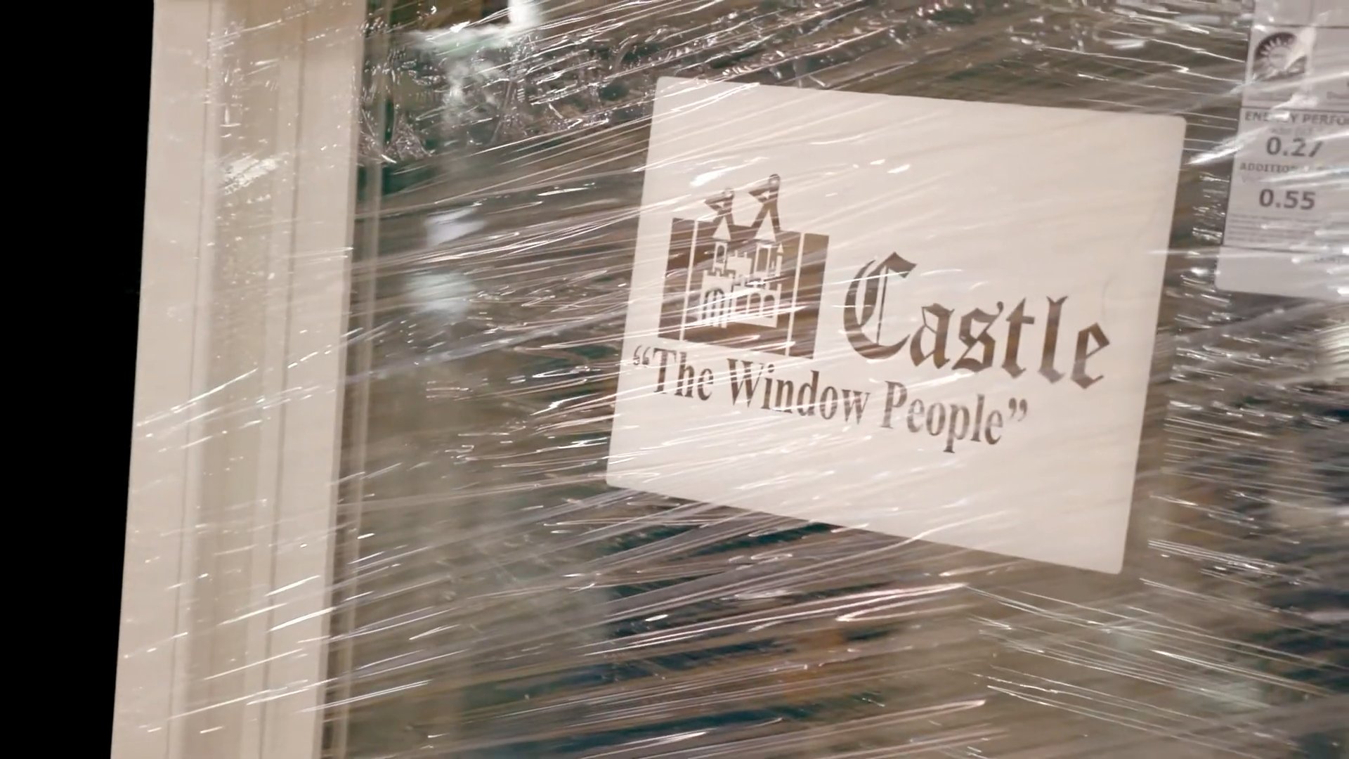 New window with Castle Windows Logo