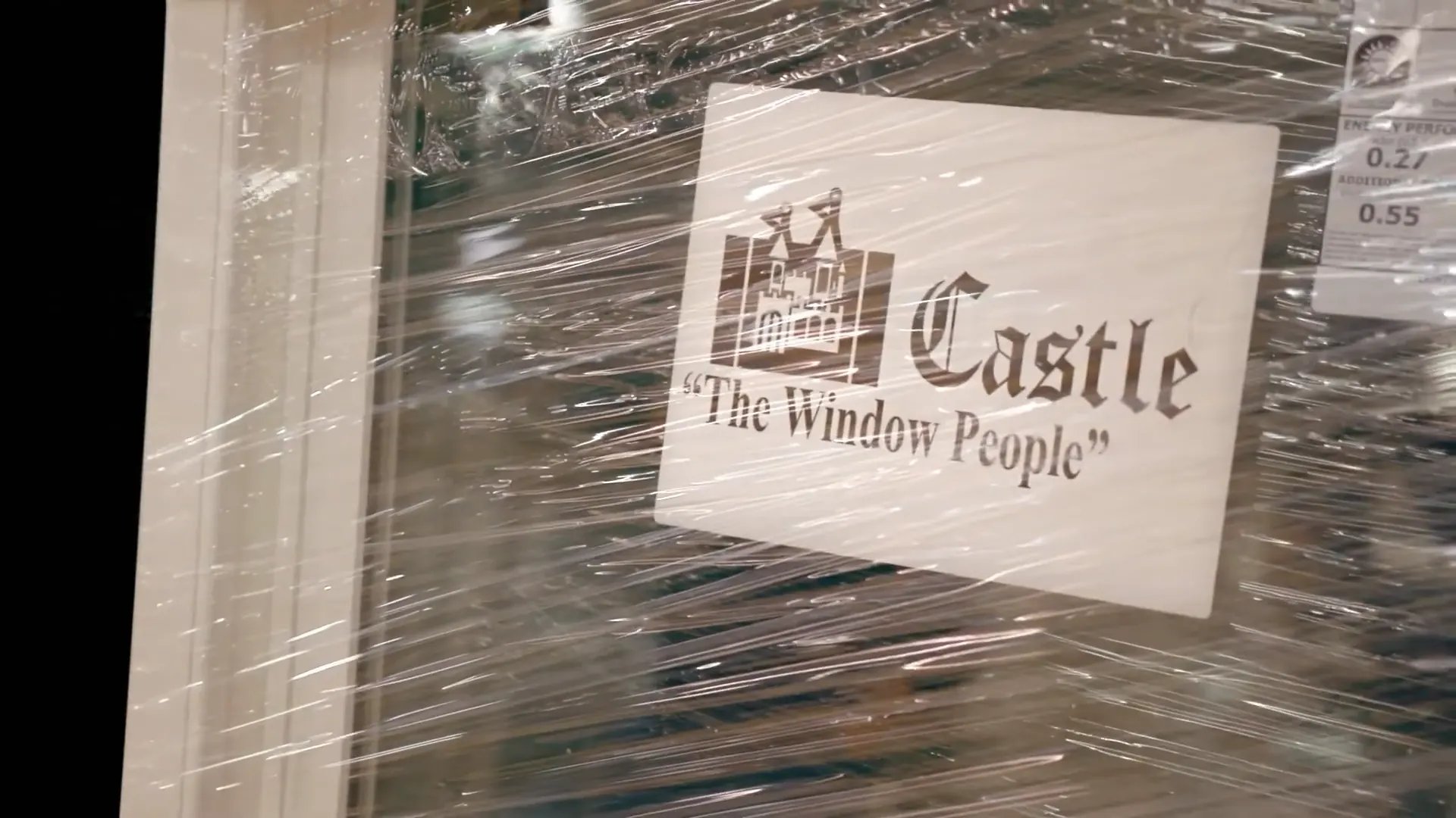 New window with Castle Windows Logo